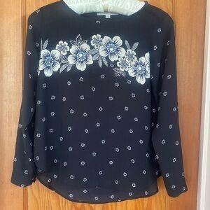 Loft Petite Floral Blouse (Small Petite)